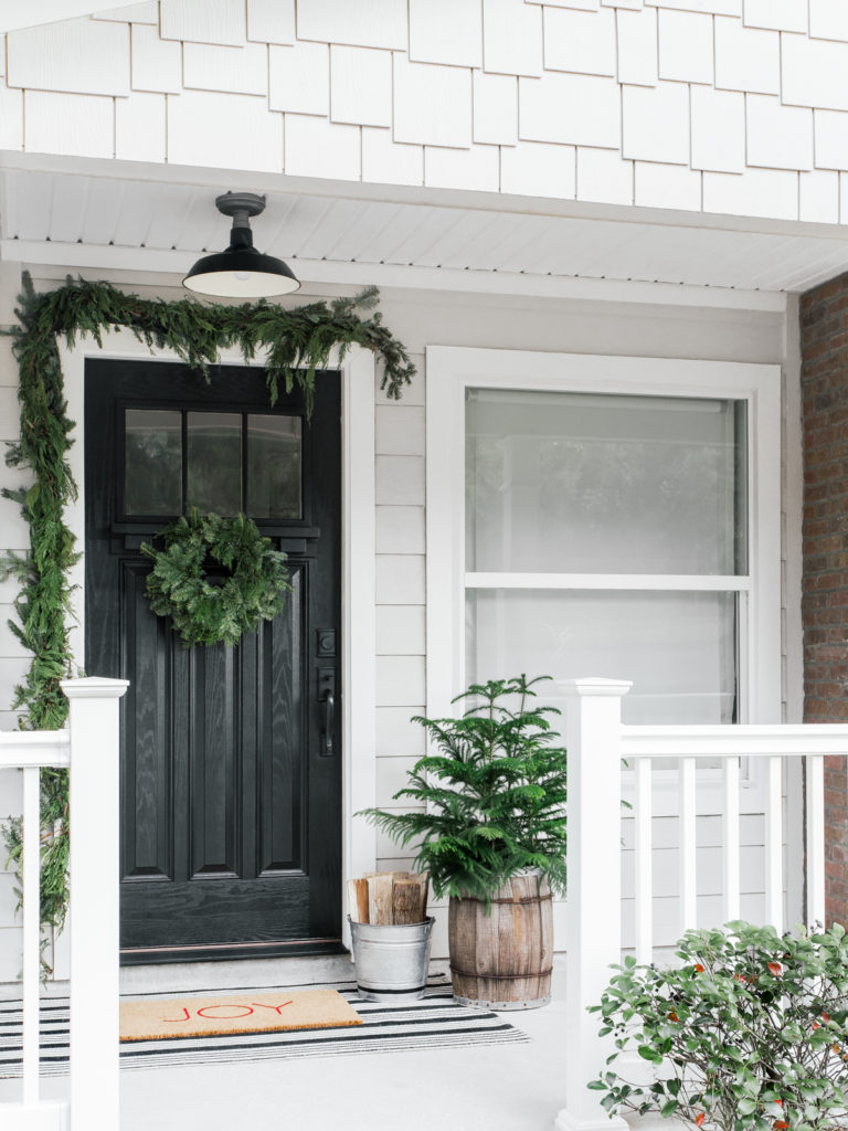 Holiday Front Porch + Simple Tips How To Paint Your Front Door | Laine ...