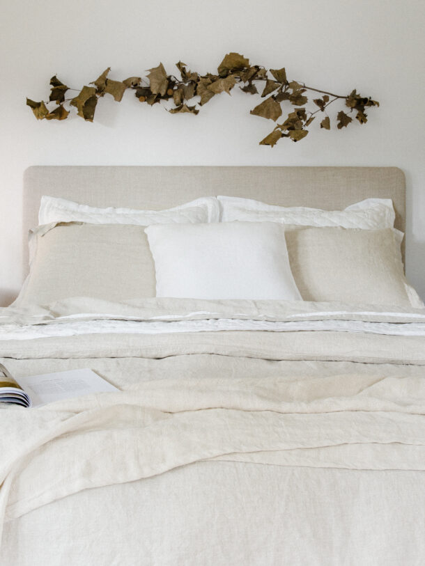 Cozy Fall Bedroom & DIY Linen Headboard | Laine and Layne