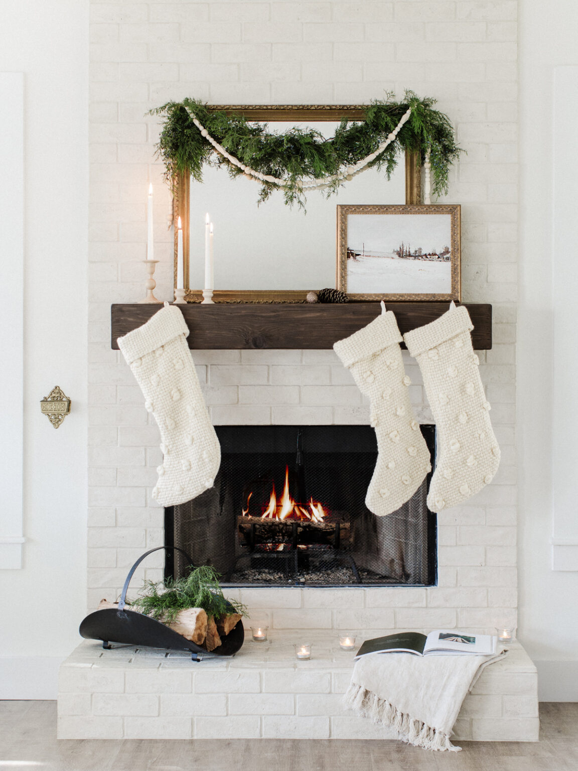 Vintage Inspired Holiday Mantel | Laine and Layne