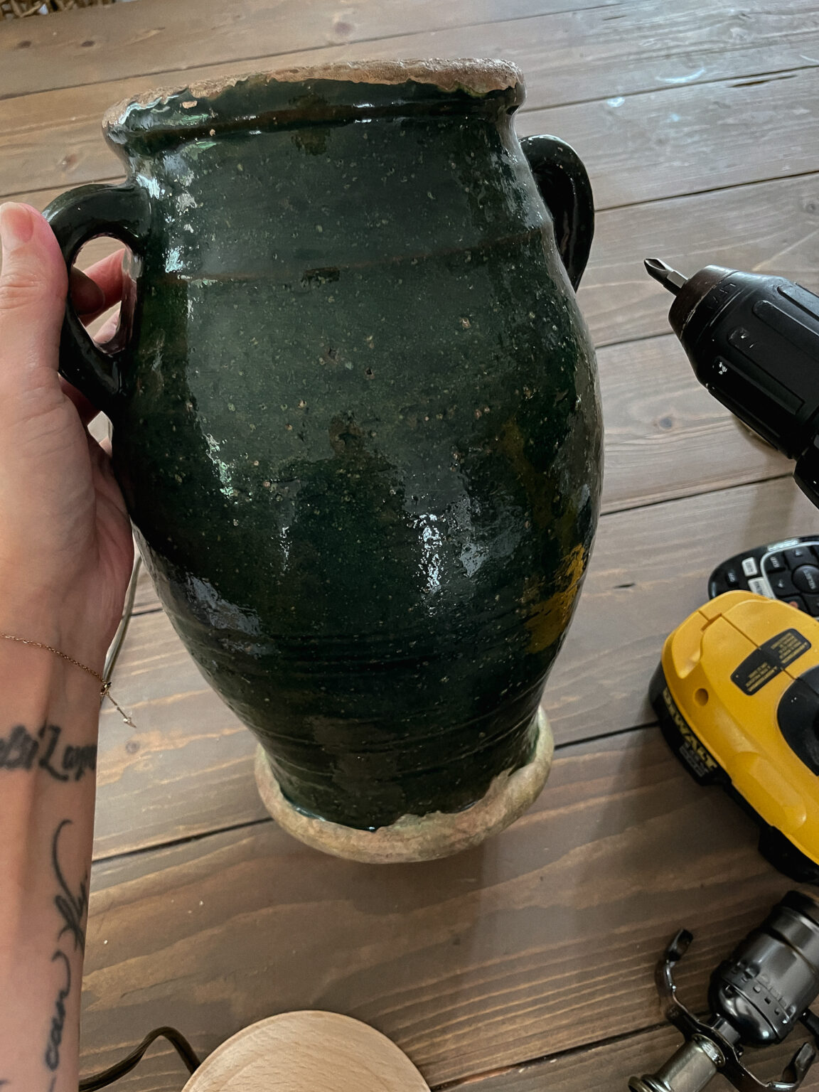 DIY Lamp How We Turned a Vase into a Lamp Laine and Layne