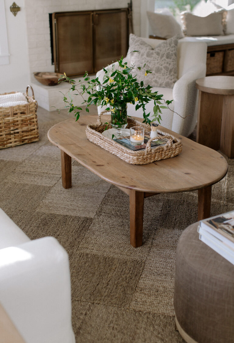 Spring Living Room, Fireplace Brick, Jute Rug Q&A | Laine and Layne
